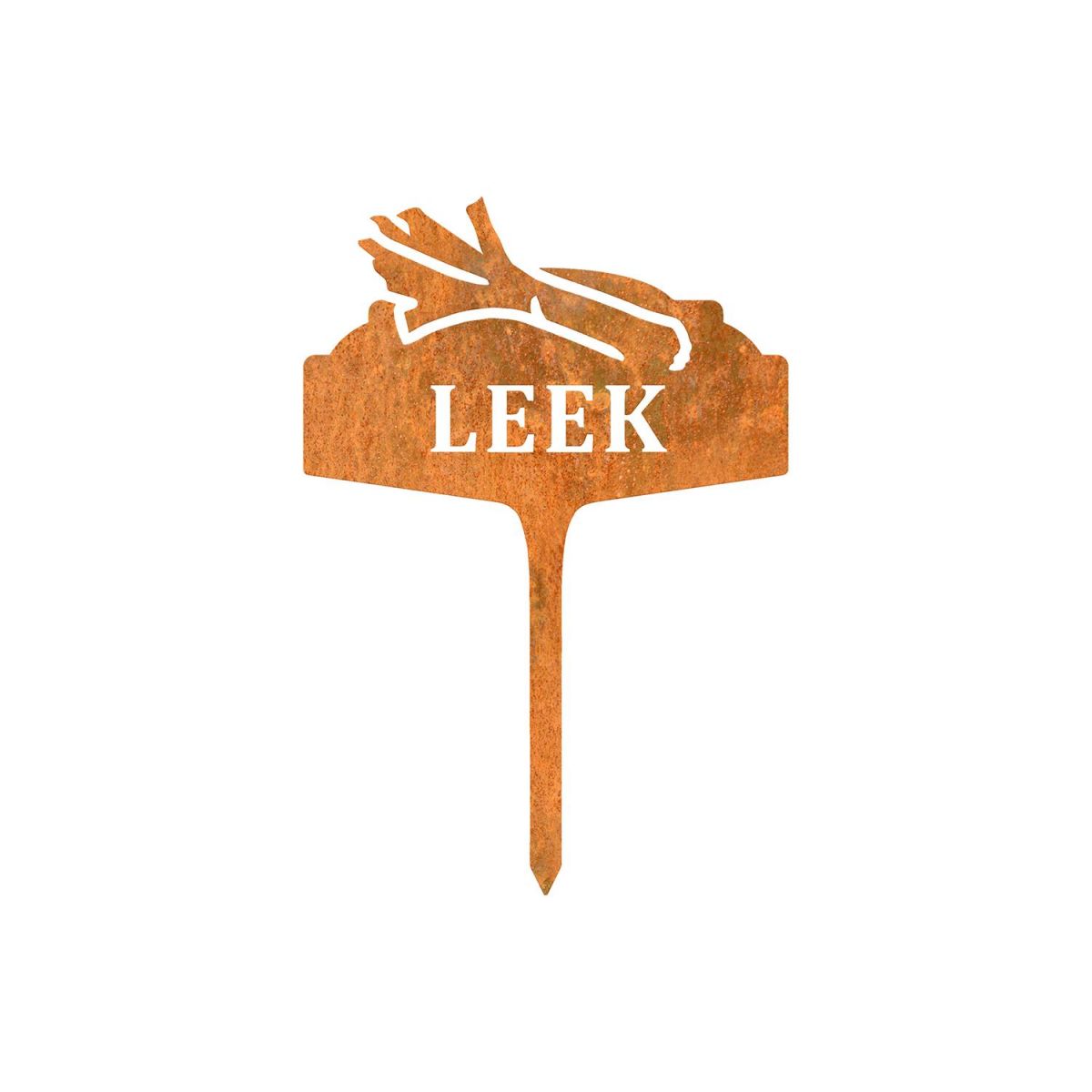 "Leek" Vegetable Label in a Rustic Finish