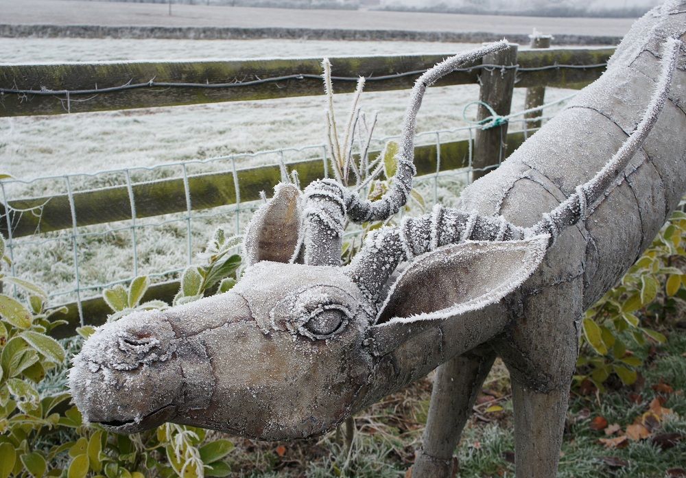 “Leaping Impala” African Antelope Garden Sculpture