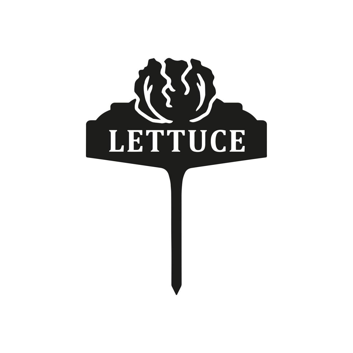 "Lettuce" Vegetable Label in a Black Finish