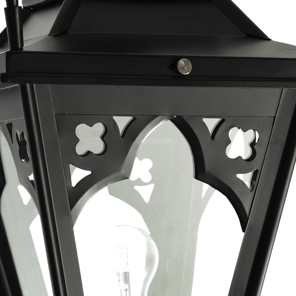 Black Gothic Lamp Post & Lantern Set 2.3m