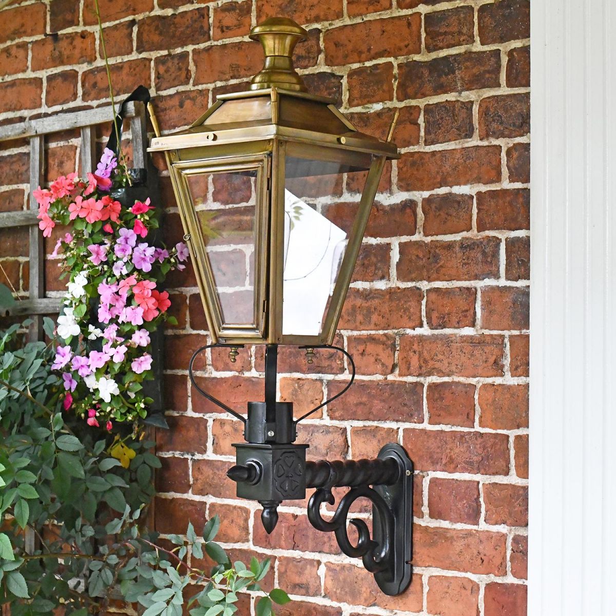 Brass Dorchester Wall Lantern on Royale Bracket 95 x 48cm