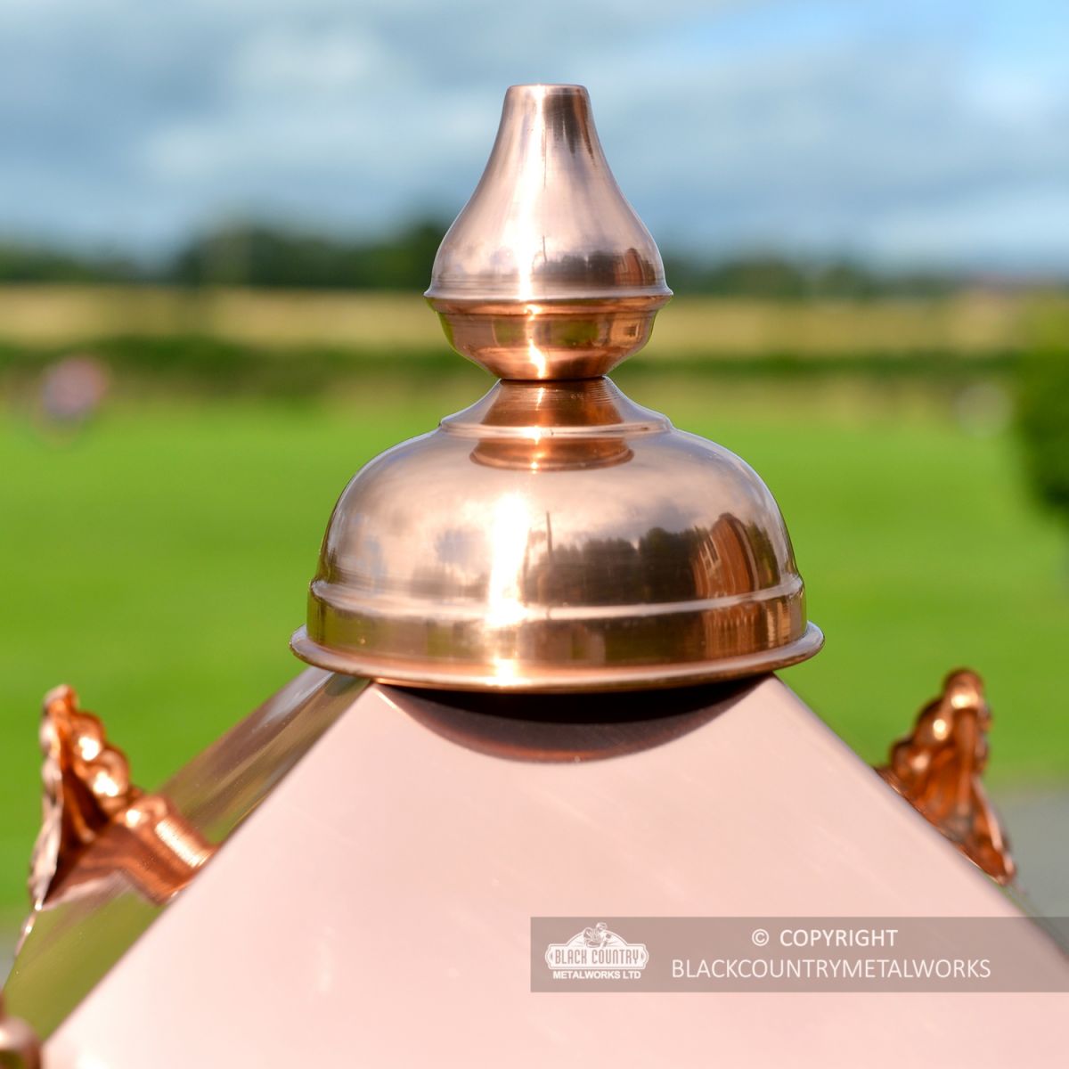 Close-up of the Finials on the Lid of the Lantern