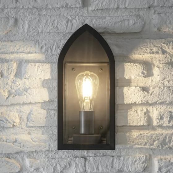 Arched Flush Fix Wall Lantern Front View