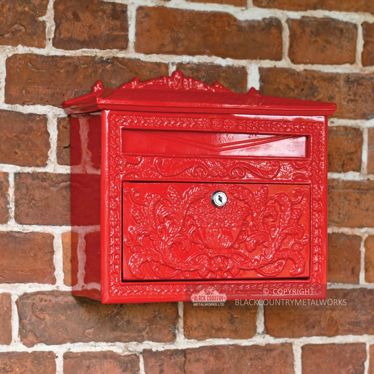 Lockable Ornate Wall Mounted Post Box