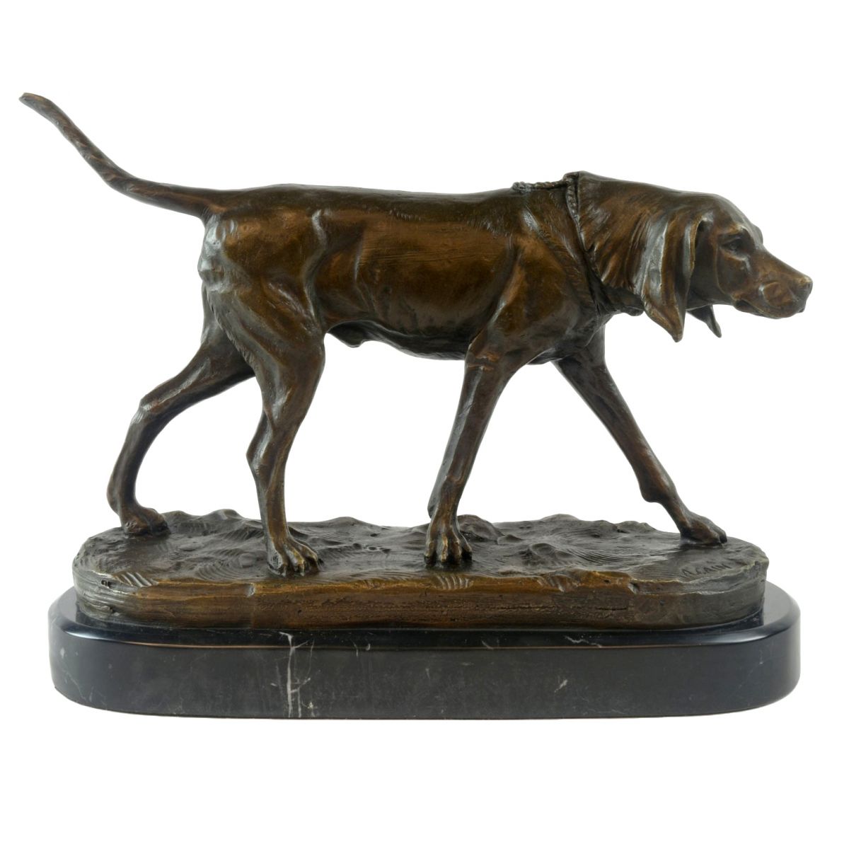 "Lockwood Park" Bronze Dog on Plinth Statue