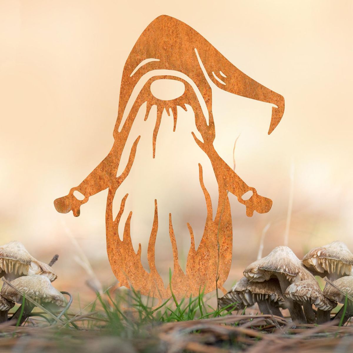 Long Bearded Gonk Gnome Silhouette in Use Outdoors