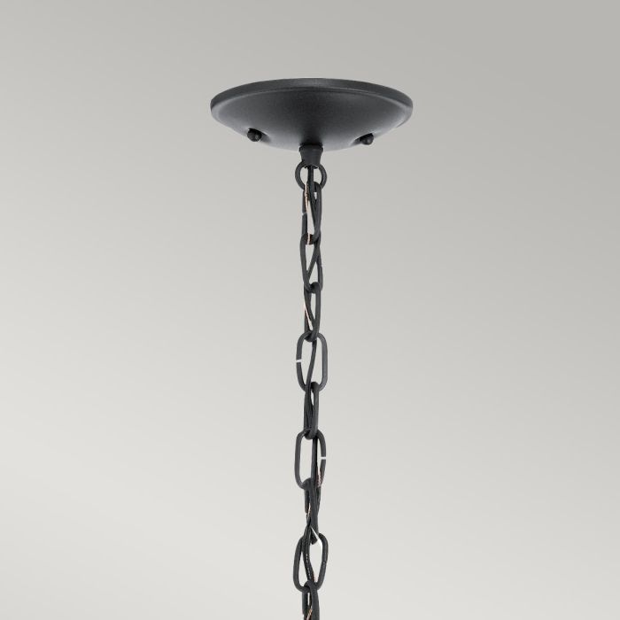 Lumley Modern Triple Bulb Orb Hanging Chain Lantern Chain and Ceiling Mount Detail