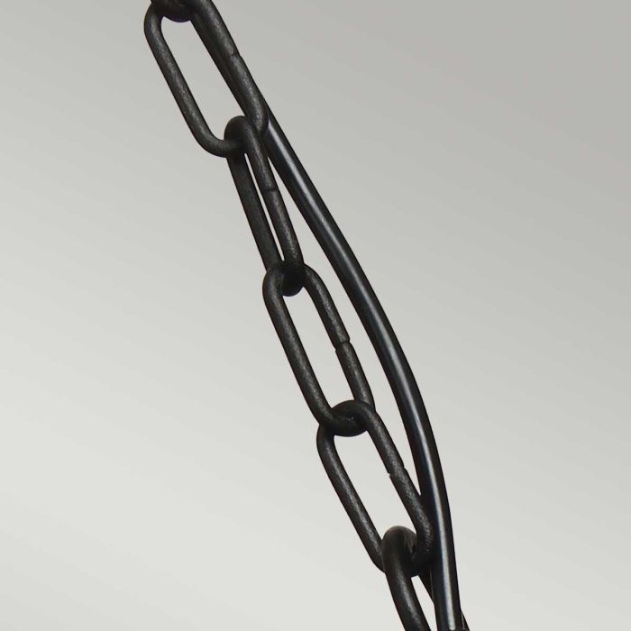 "Lyngen" Single Bulb Contemporary Hanging Chain Lantern Chain Detailing