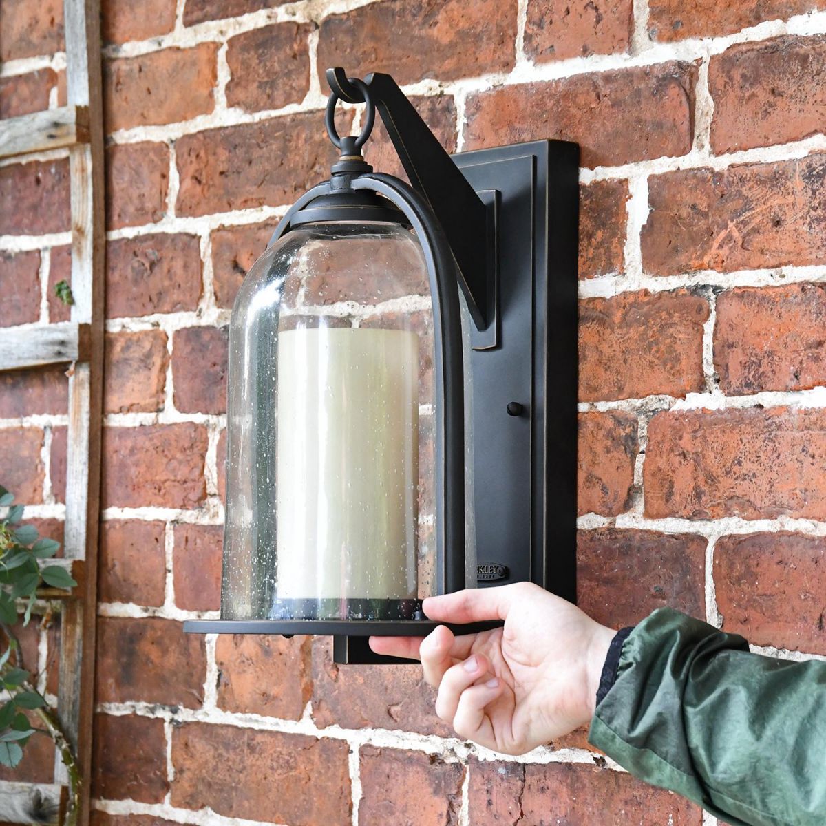 "Maine" Traditional Bronze "Candle Stye" Lantern to Scale