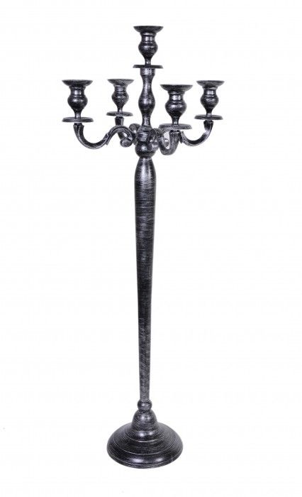 "Mallory Towers" Victoriana Candelabra Antique Silver and Black