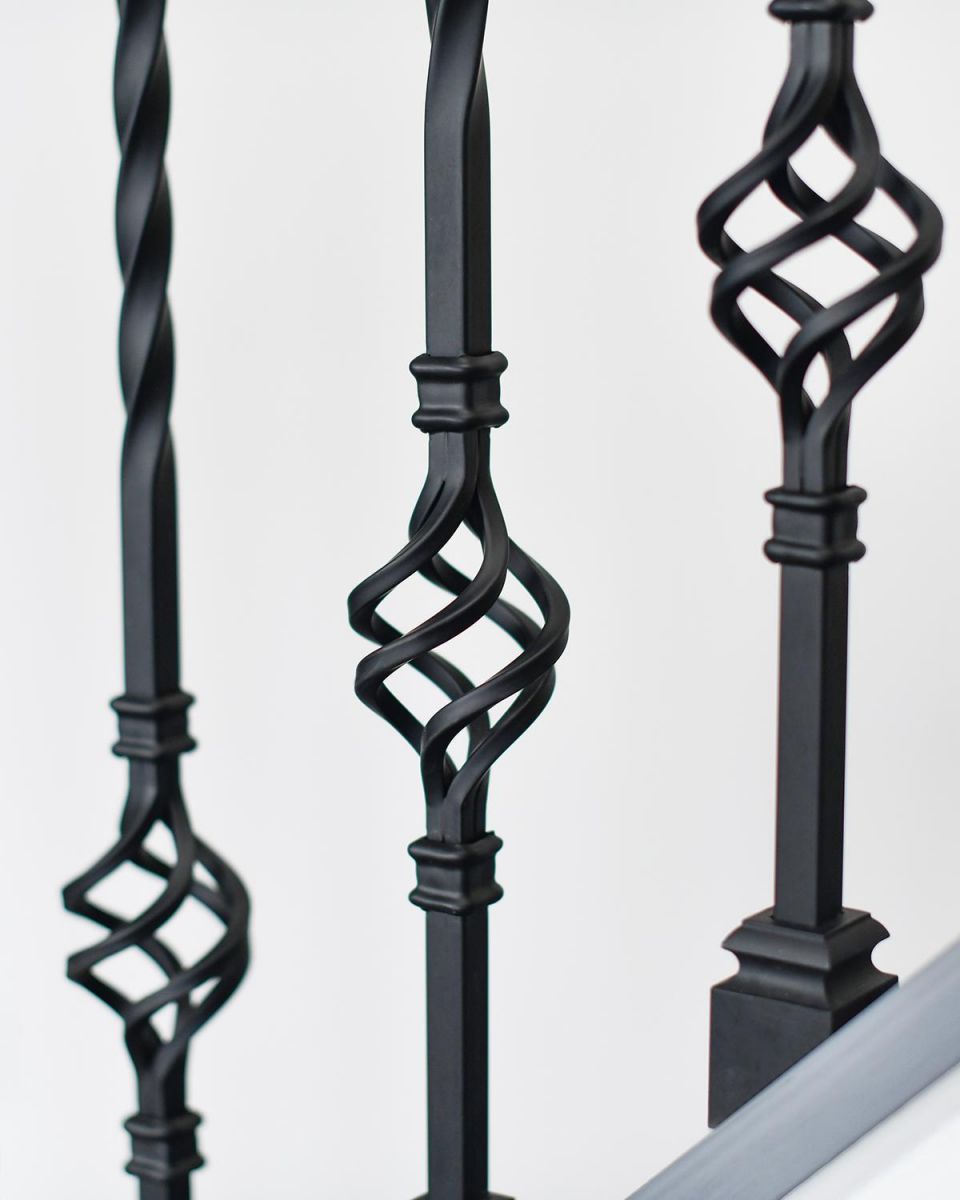 Matt Black Finish on the Stair Spindles