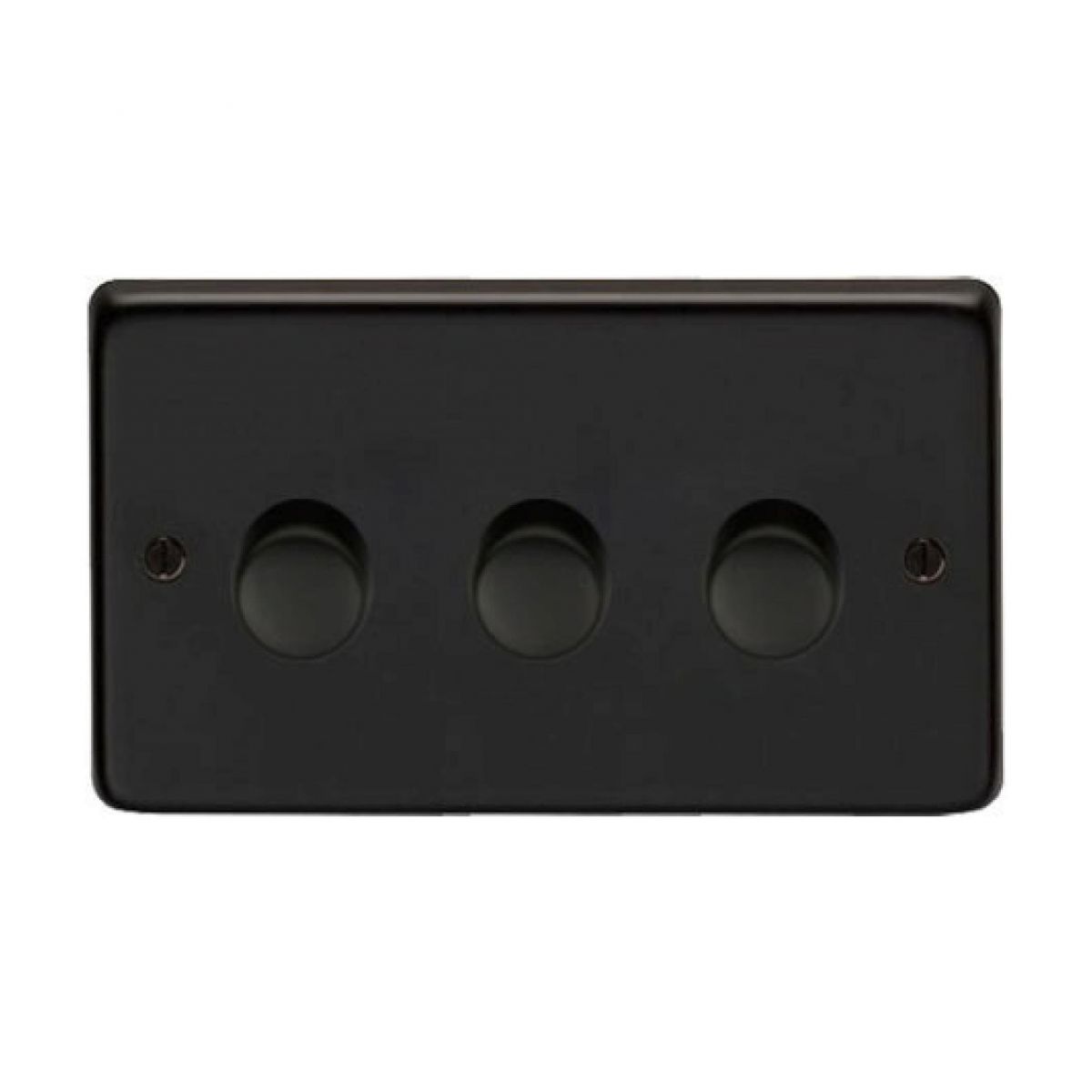 Triple Dimmer Light Switch Finished in a Matt Black