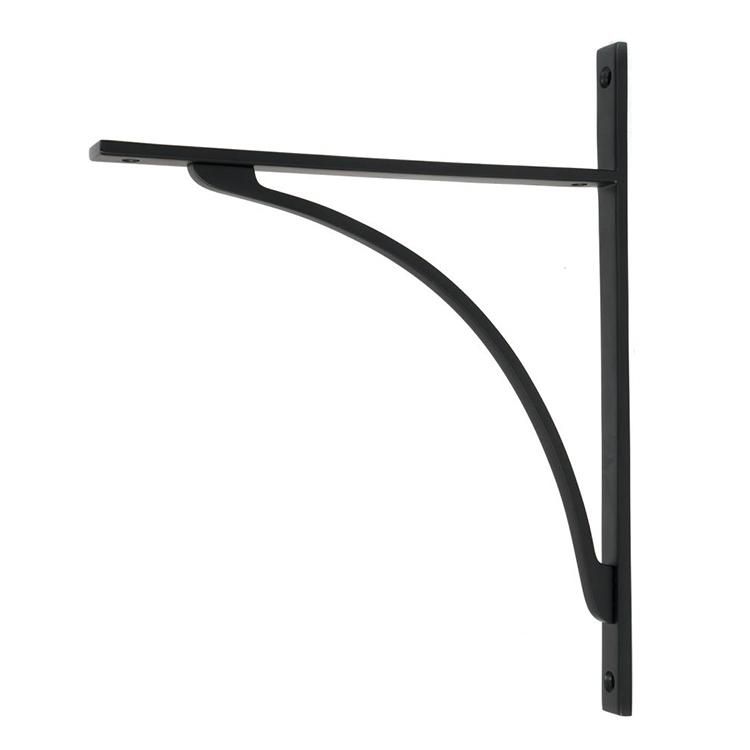 Matte Black "Appleton" Traditional Arched Shelf Bracket - 314mm x 250mm