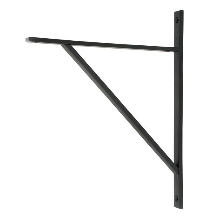 Matte Black "Claremont" Traditional Shelf Bracket - 314mm x 250mm