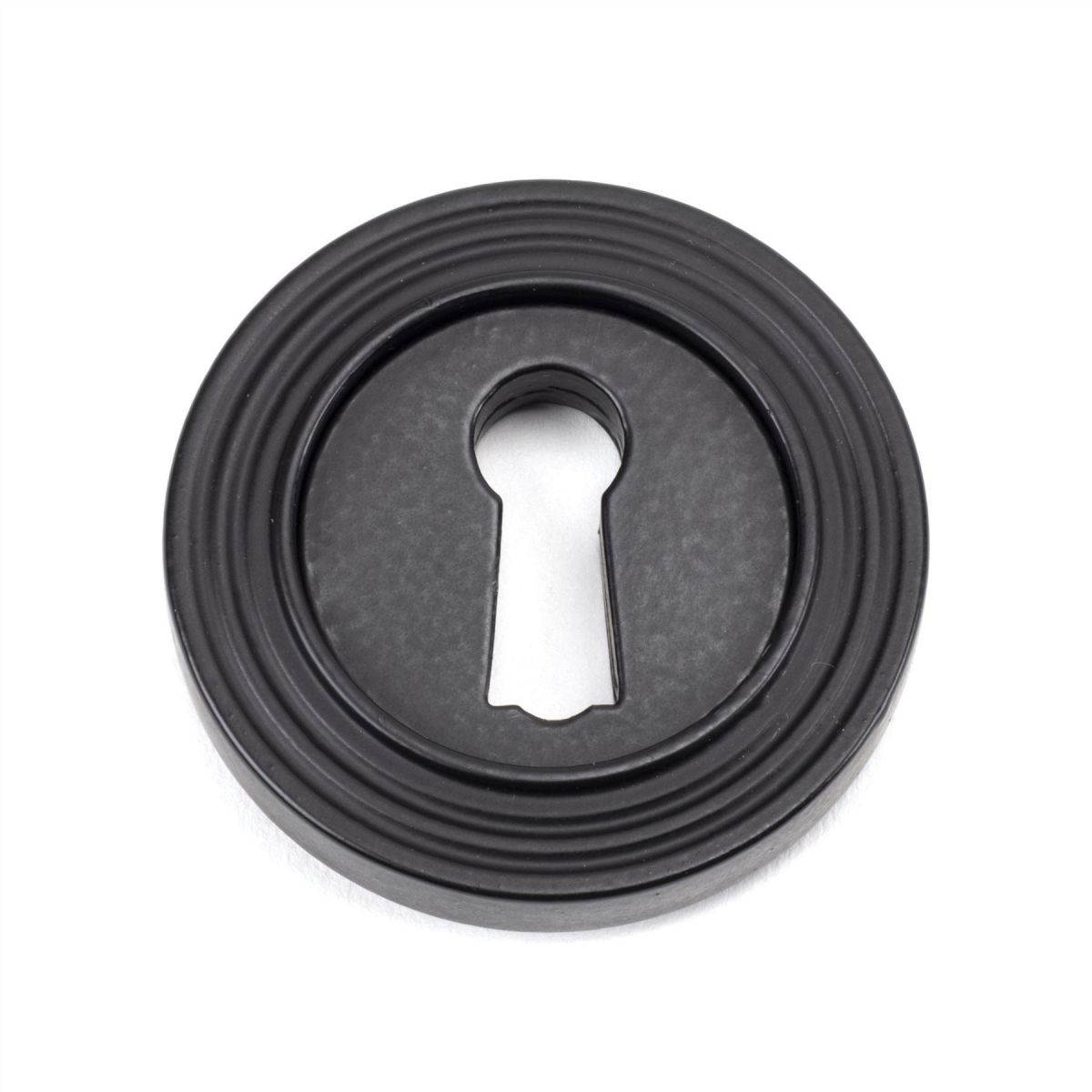 Matte Black Layered Beehive Circular Escutcheon