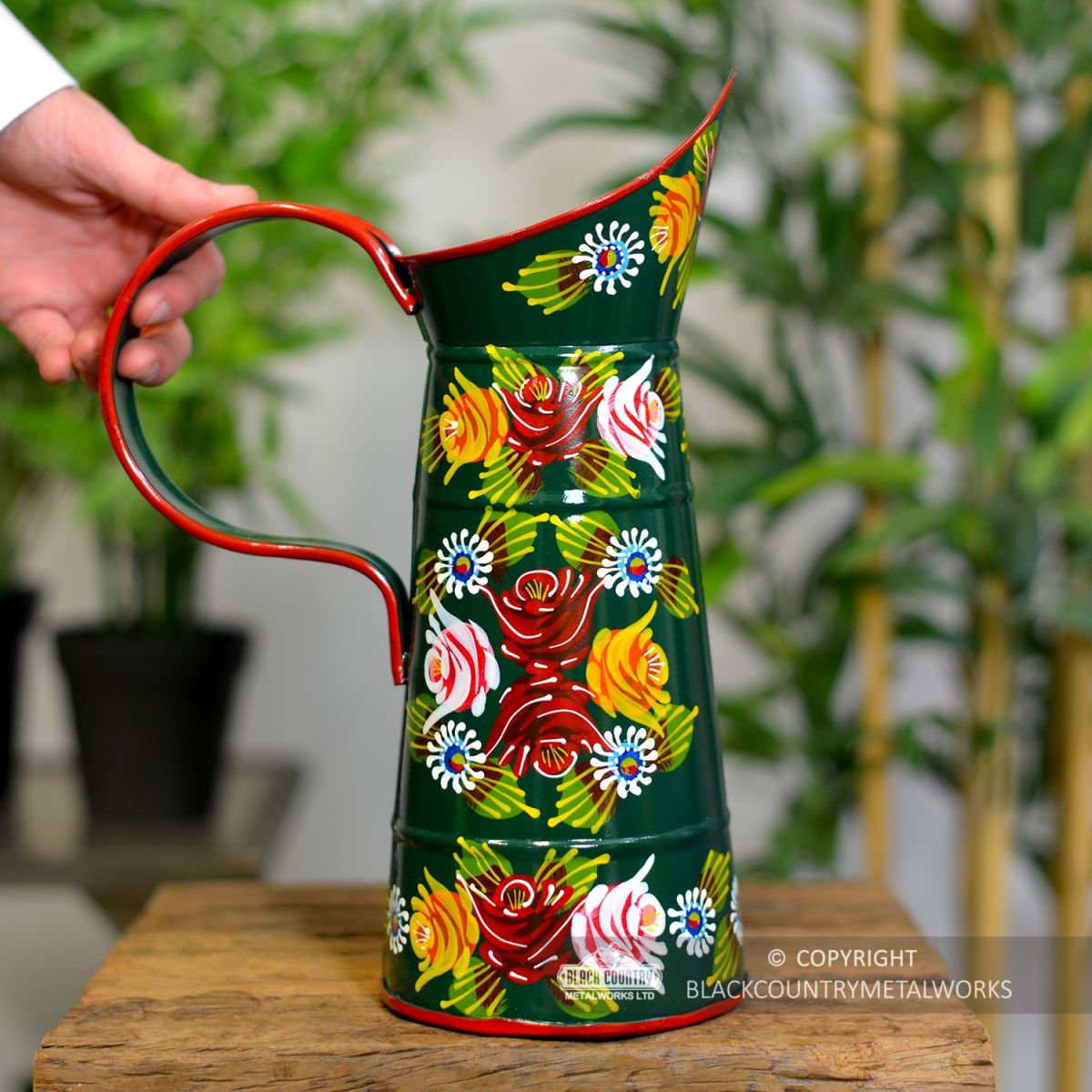 Small Traditional Hand Painted Narrowboat Style Jug to Scale