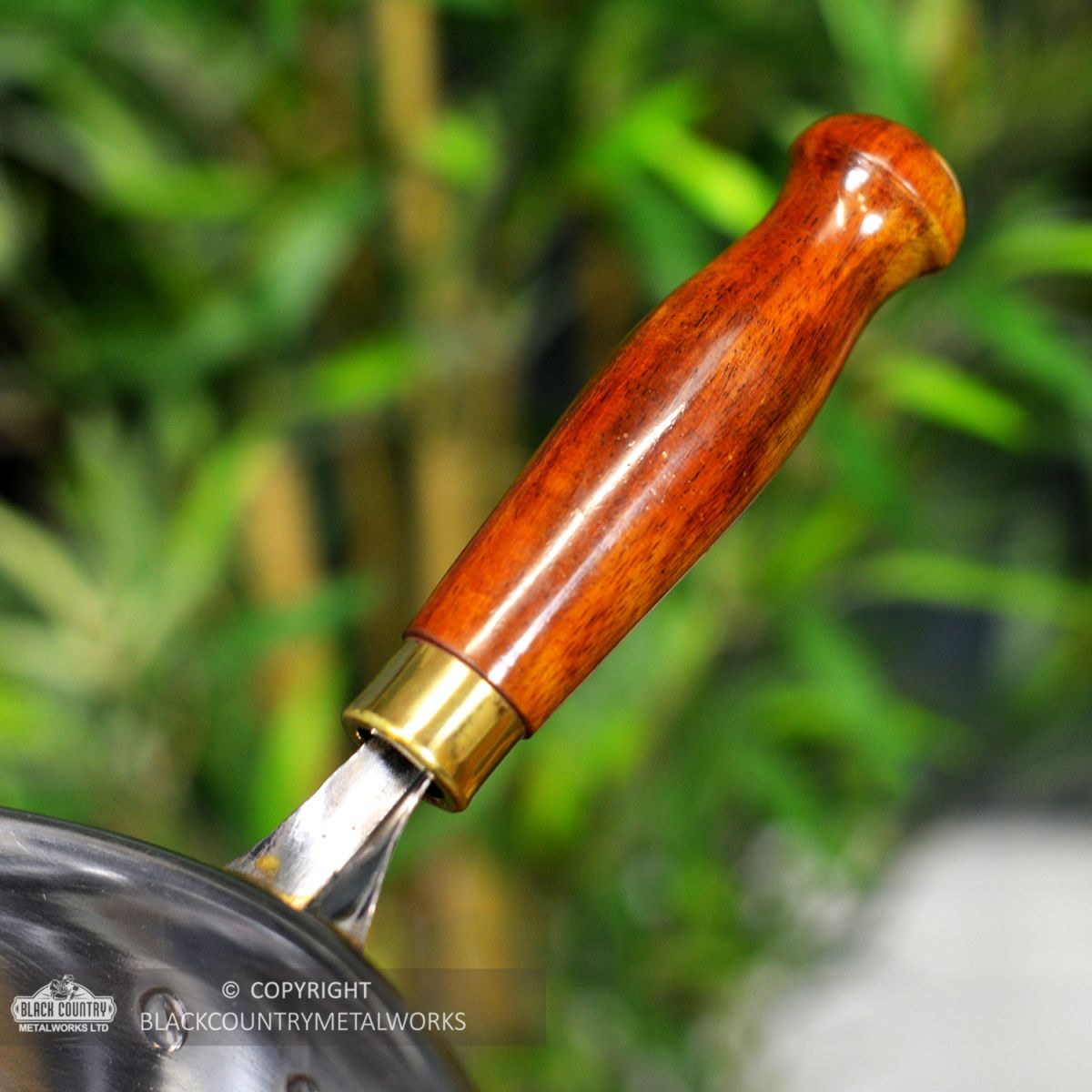 Close-up of the woodne Handle