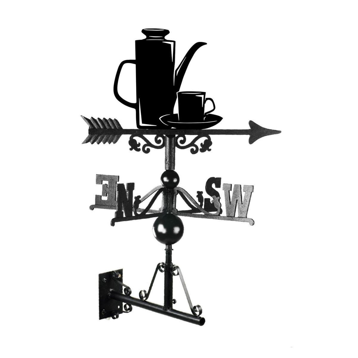 Mounted Shot of Meakin Coffee Pot & Cup Weathervane
