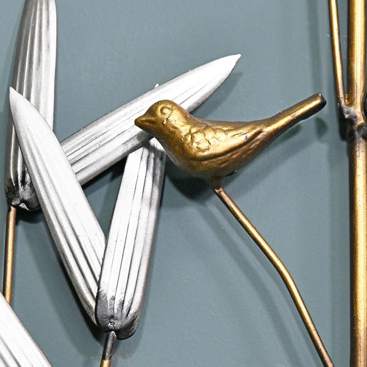 Polished Brass Finished Bird on the Wall Art