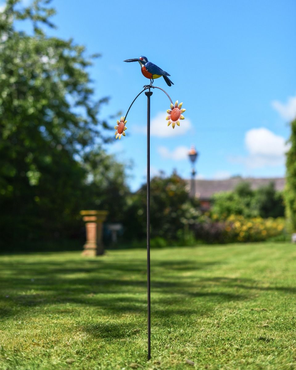 Metal "Kingfisher" Balancing Garden Spike