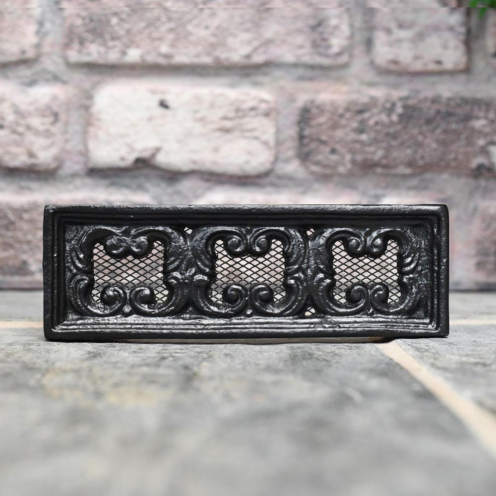 Black Cast Iron Air Brick 9" x 3"