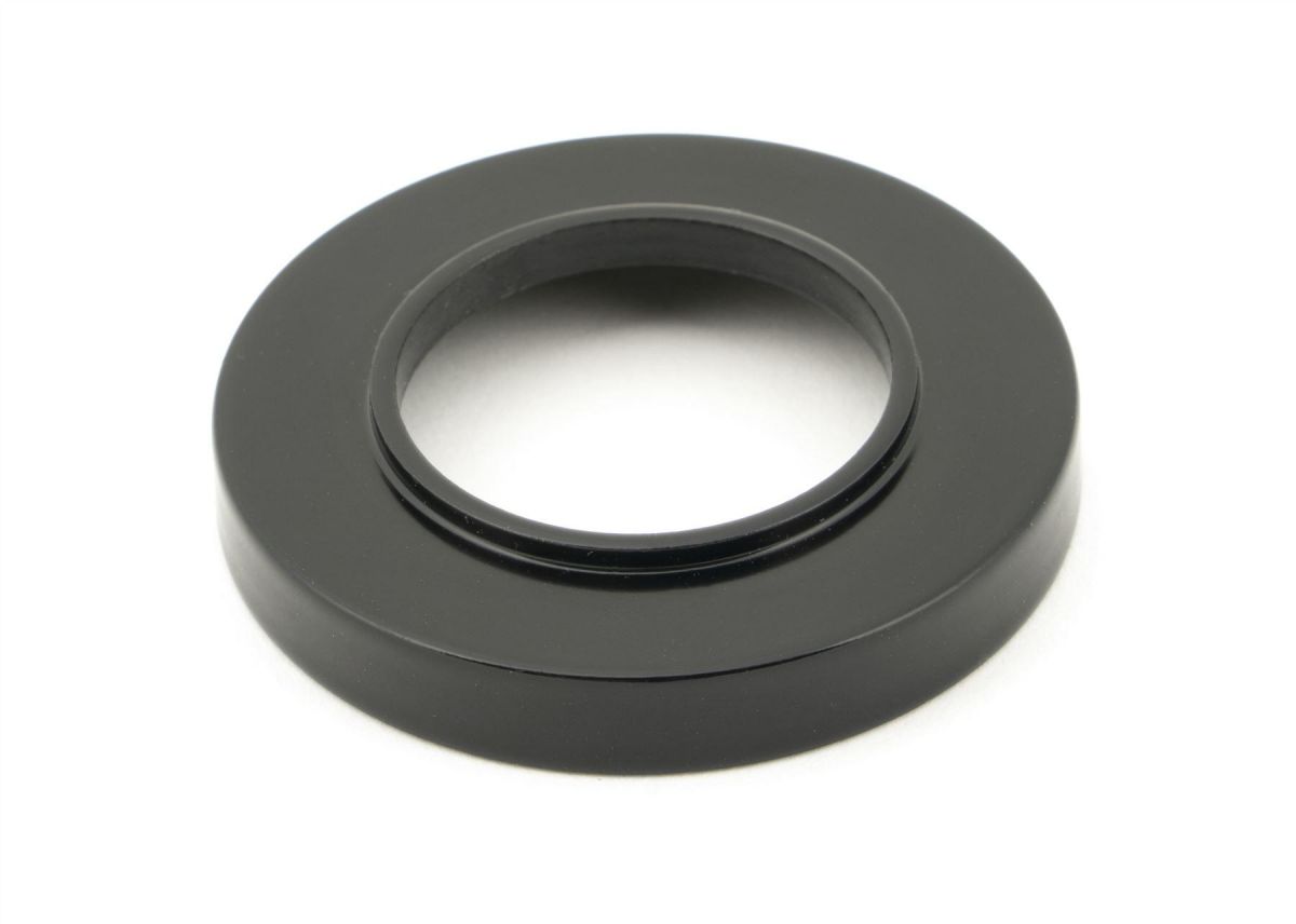 Midnight Black Unsprung Lever Door Handle Rose