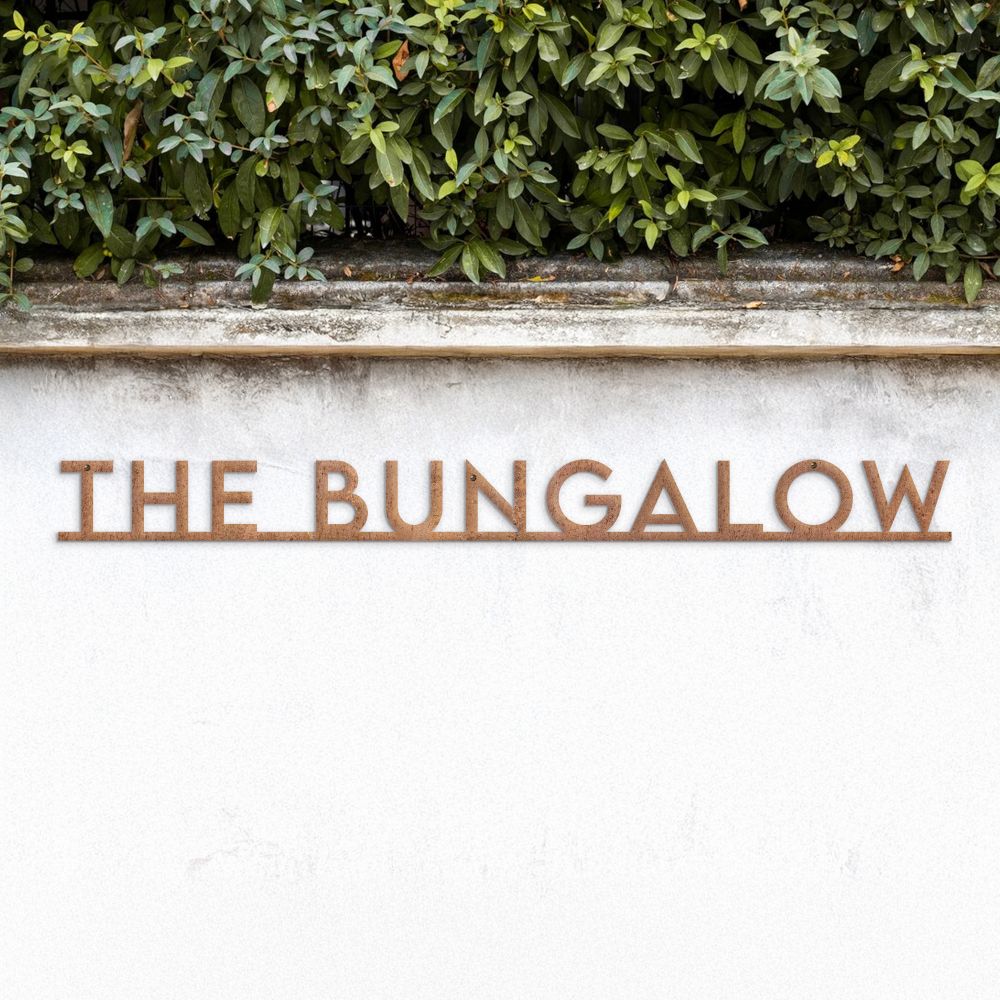 Minimalist Rustic House Name Sign