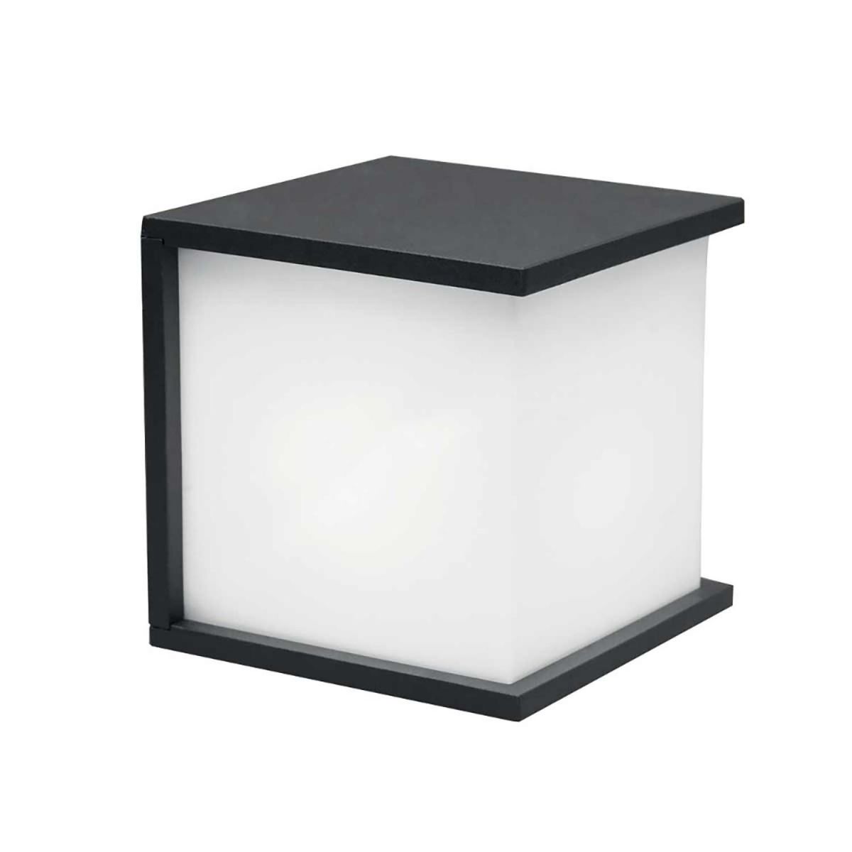 Modern "Square Top" Flush Wall Light Fitting - 17cm