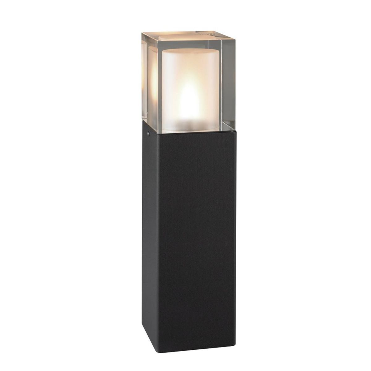 Modern Black "Coalford" Medium Bollard Light in Situ