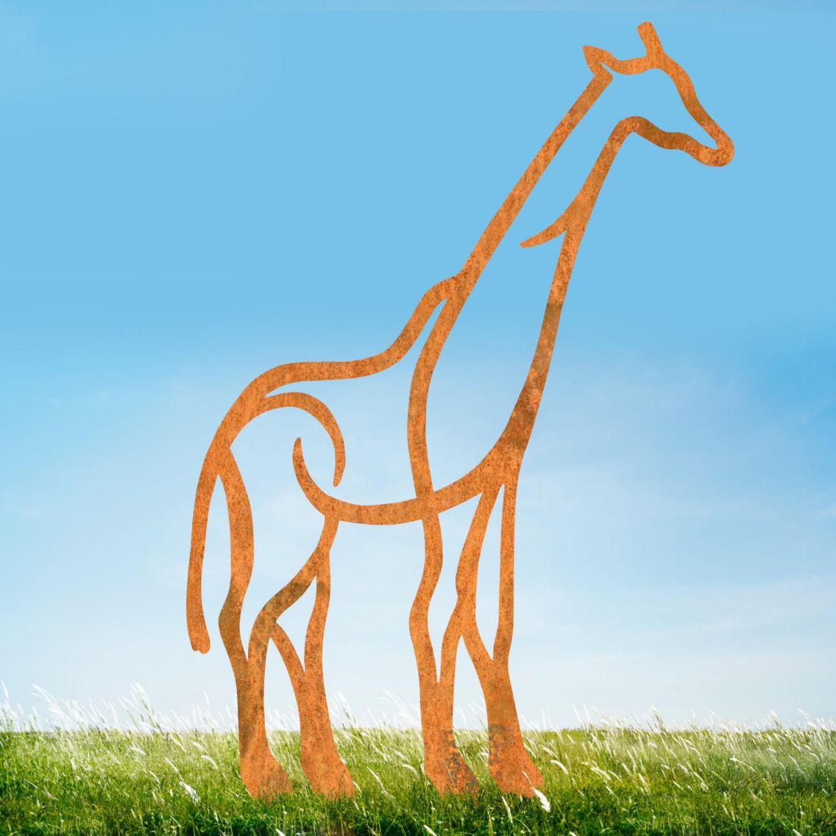 Rustic Contemporary Giraffe Silhouette
