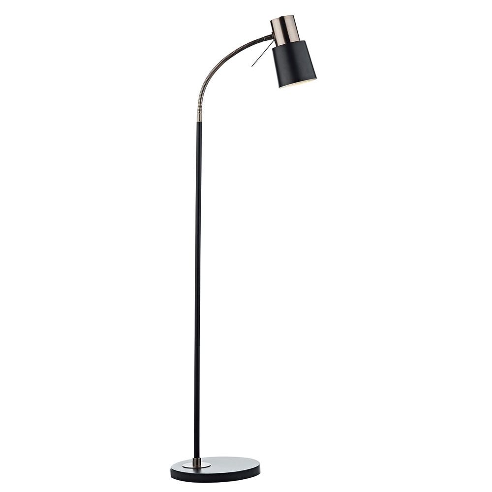 Modern Minimalistic Floor Lamp Black and Copper
