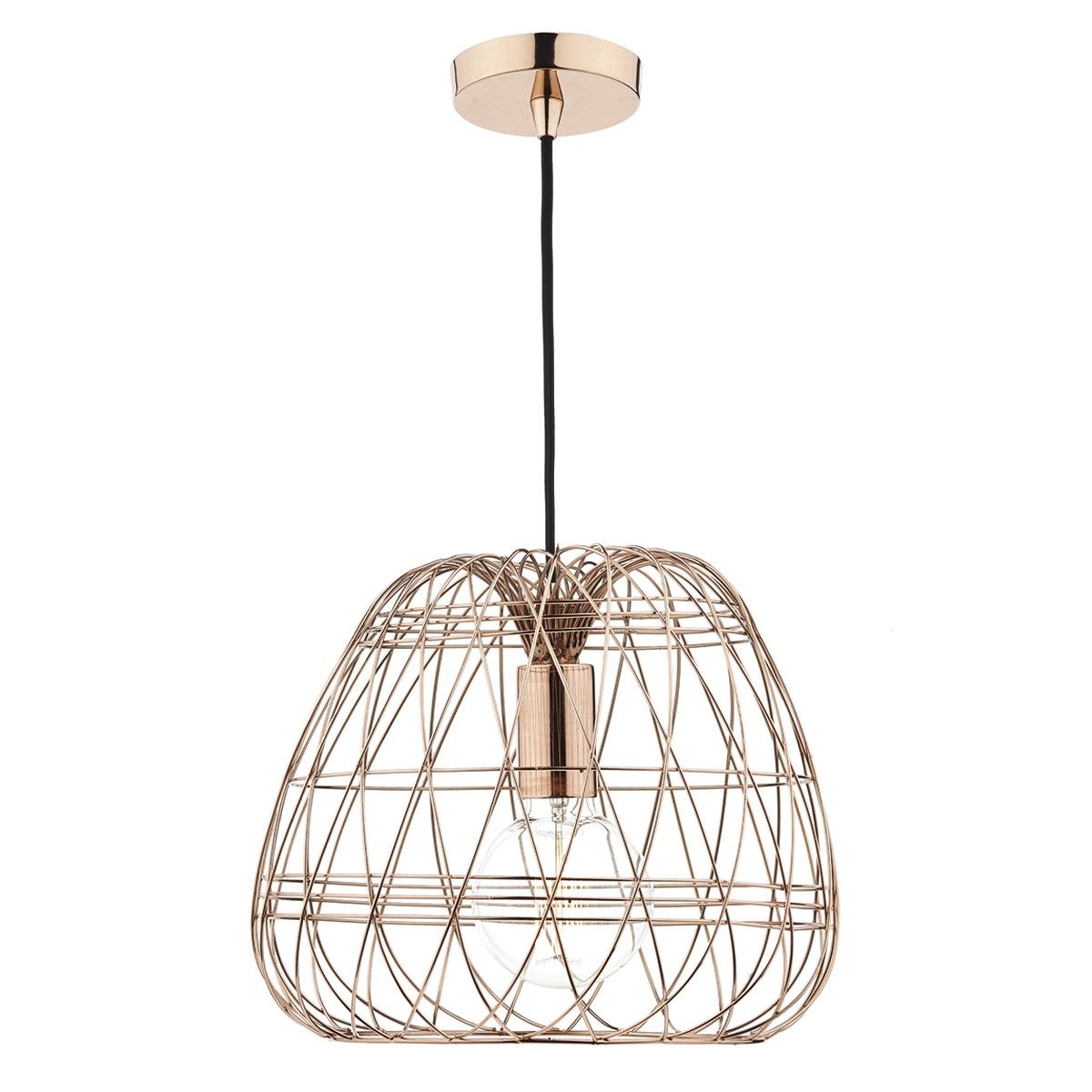 Modern Woven Copper Pendant Light