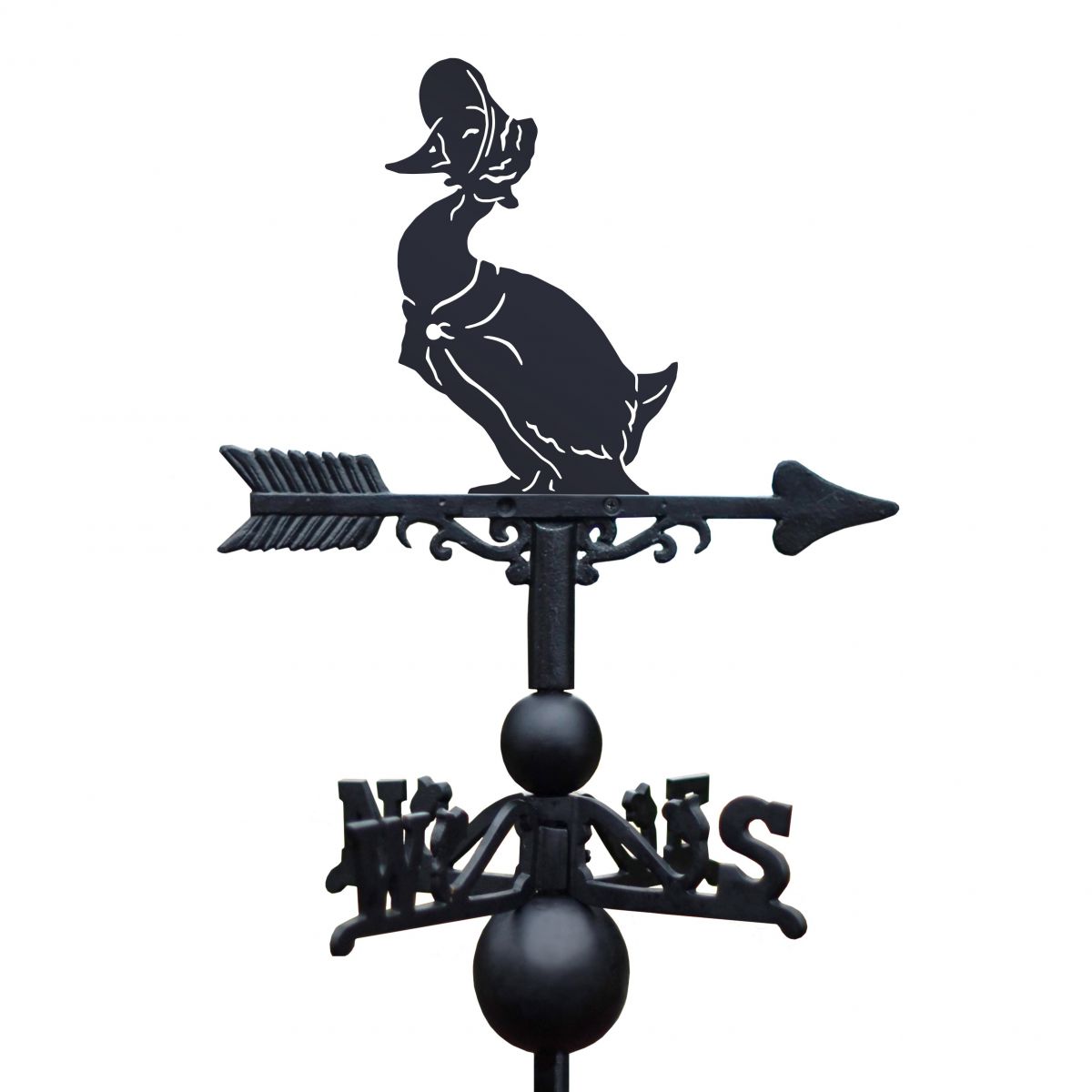 Mrs Duck Weathervane in Black