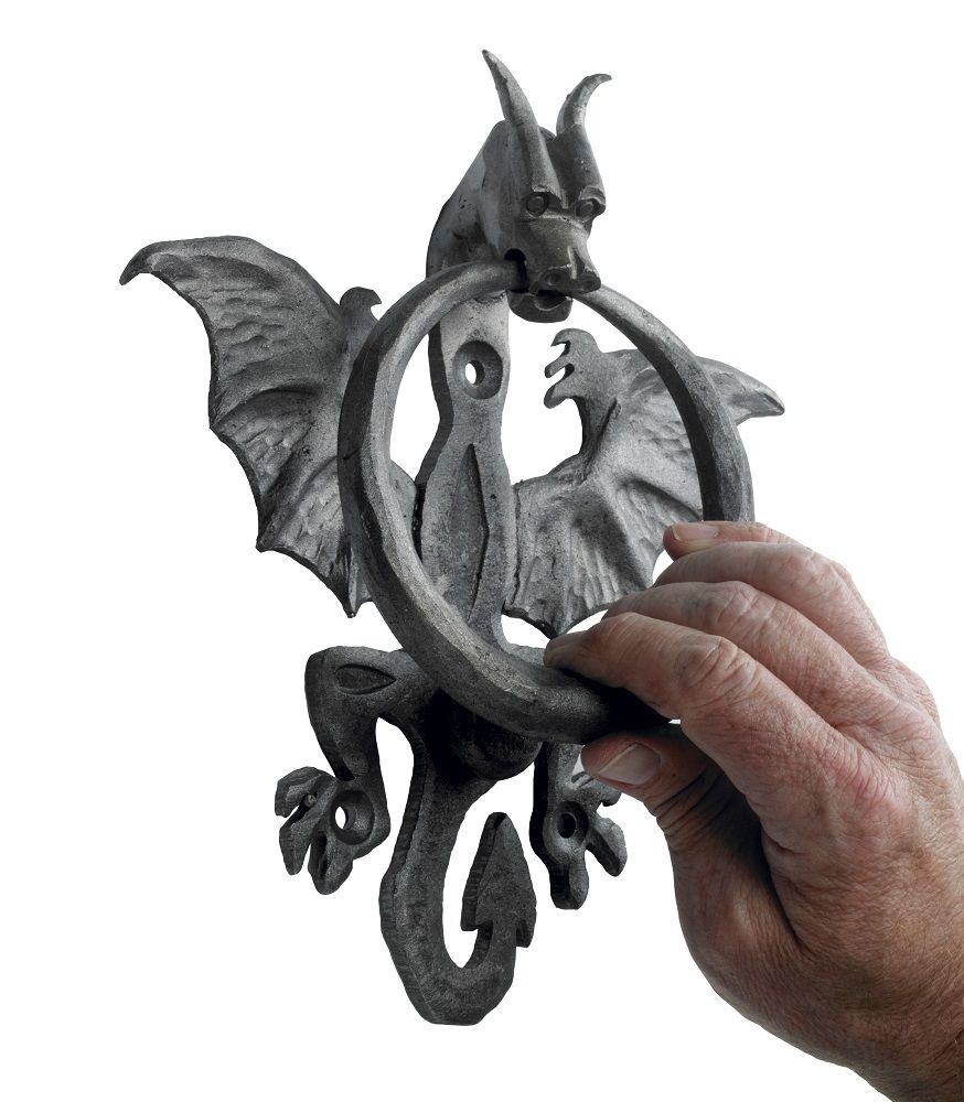 "Nahu" Raw Iron Dragon Door knocker