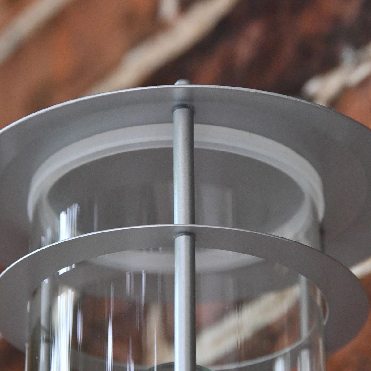 Close-up of the Silver Finish on the Wall Light