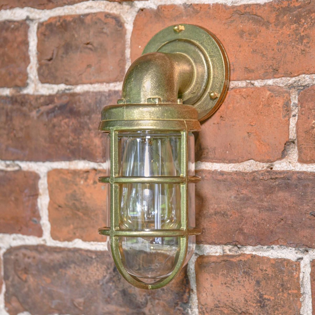 Natural Brass Wall Mounted Down Light