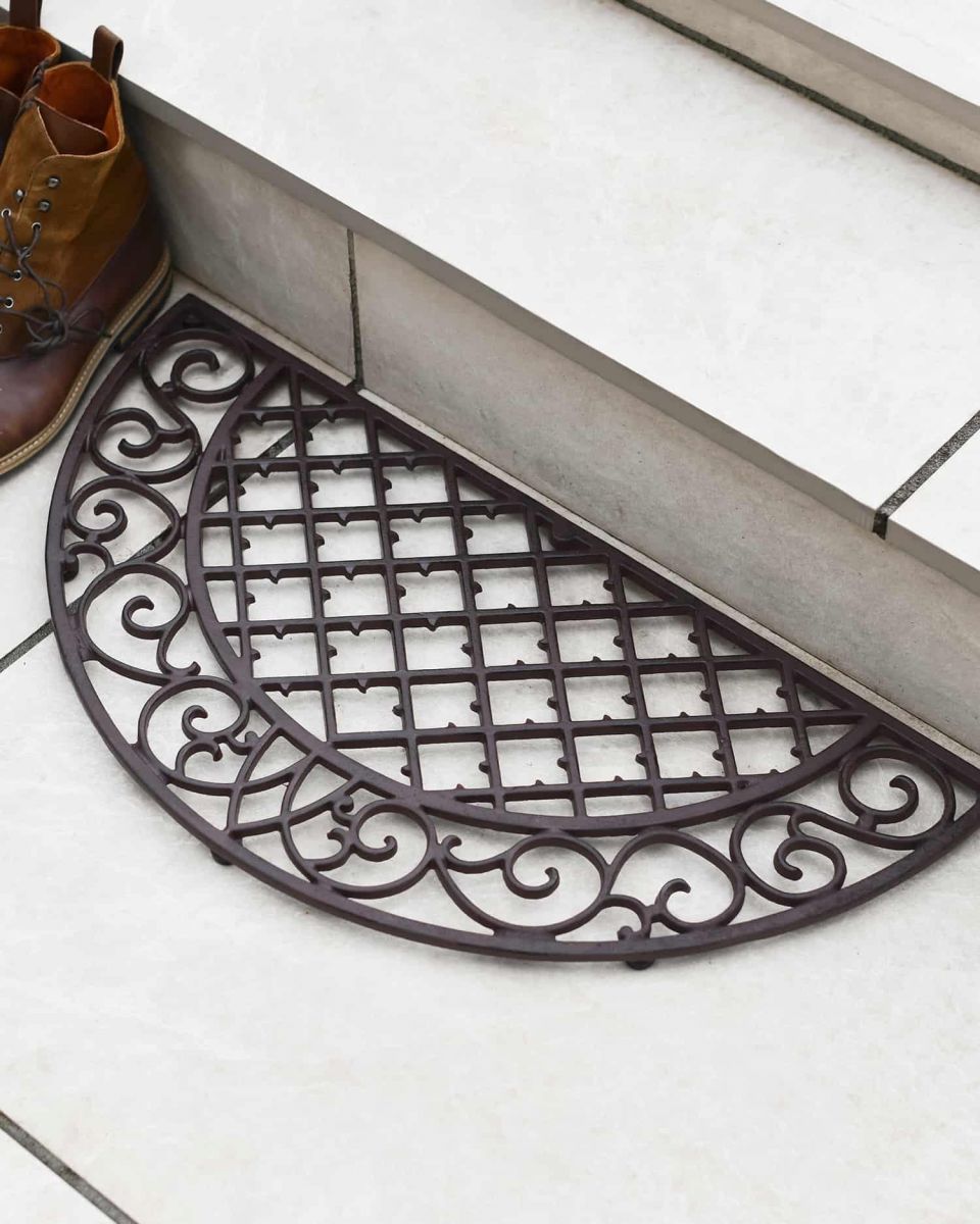Natural Cast Iron Ornate "Aureate" Arched Doormat