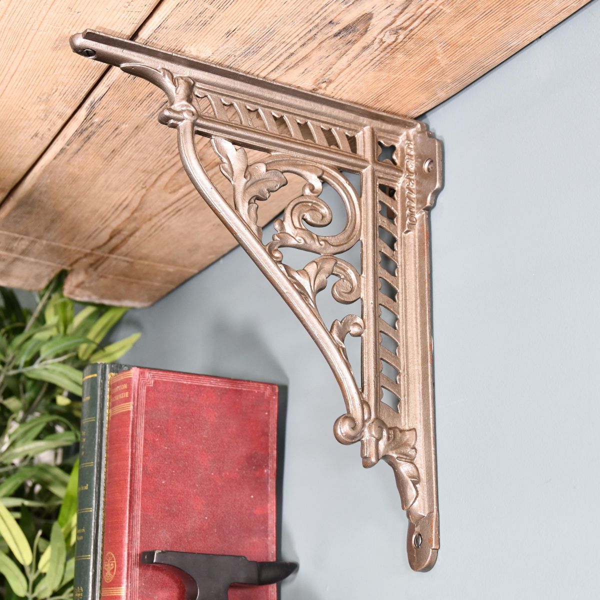 Natural Iron Shelf Bracket Created From Cast Iron 