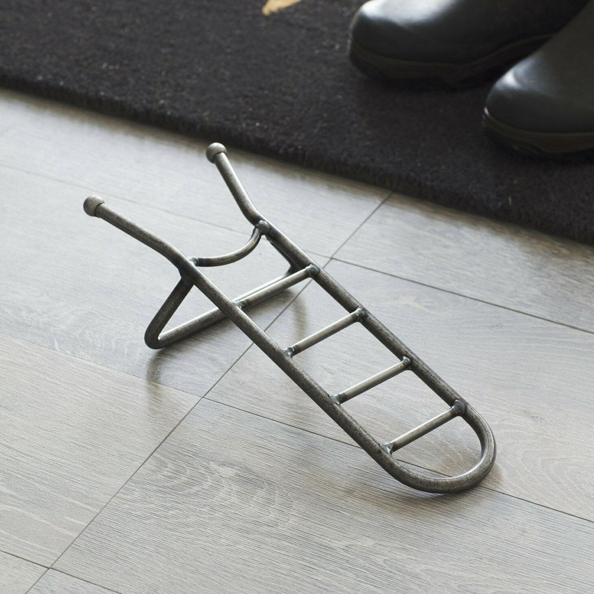 Natural Steel Boot Jack in the House