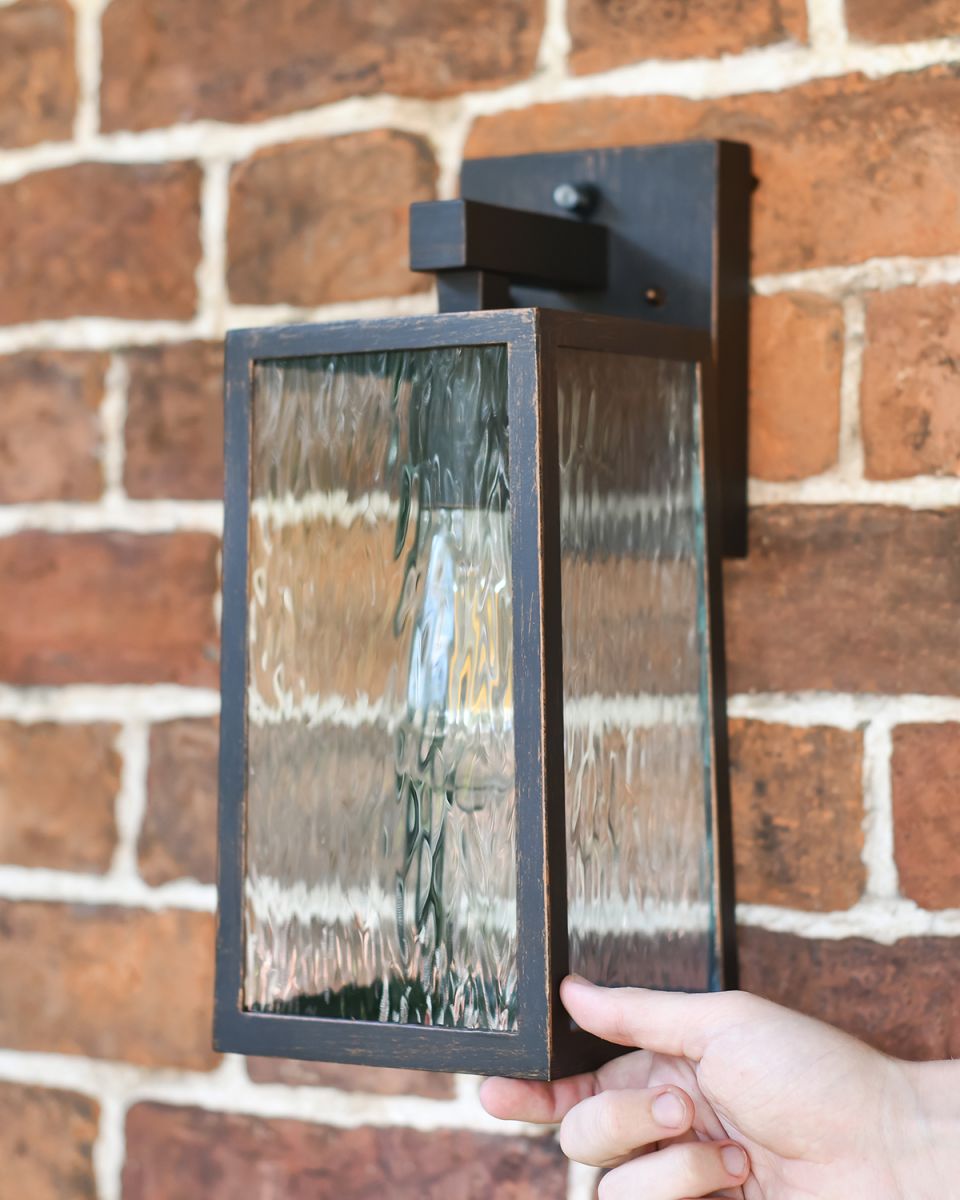 Oakley Copper Top Fix Wall Light to Scale