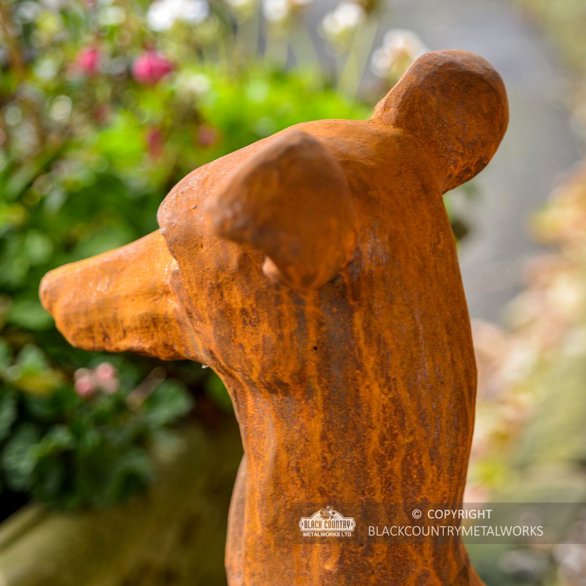 View of the Ears on the Greyhound Sculpture
