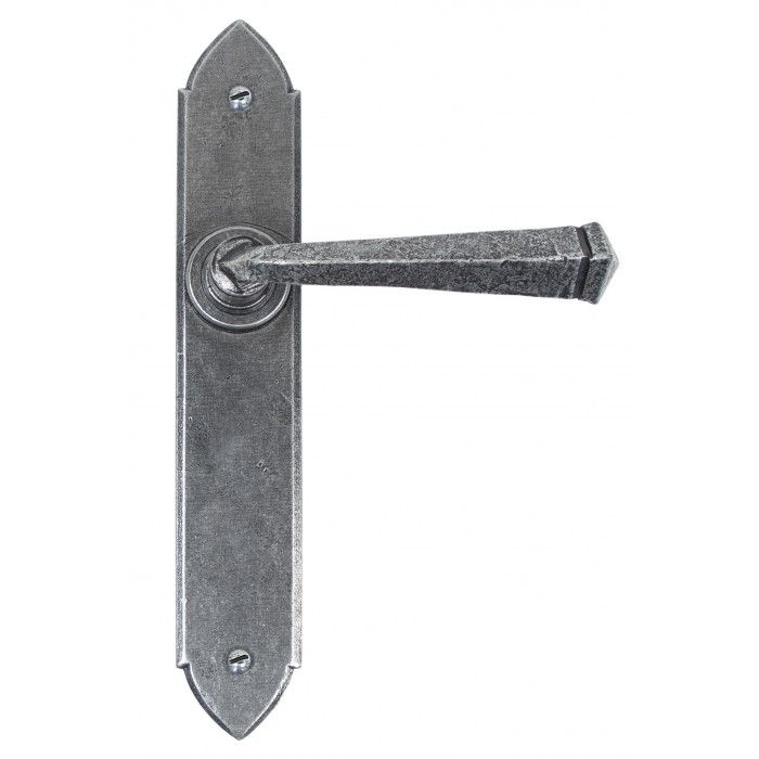 Antique Pewter Gothic Latch Lever set