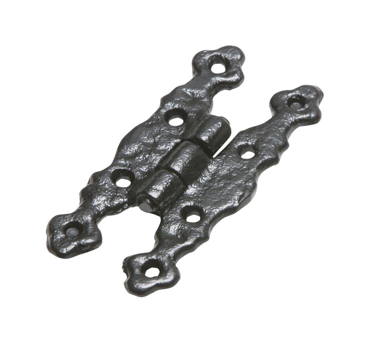 Ornate Antique Black Malleable Iron H Hinge