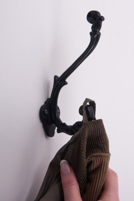Ornate Scroll Coat Hook in Situ
