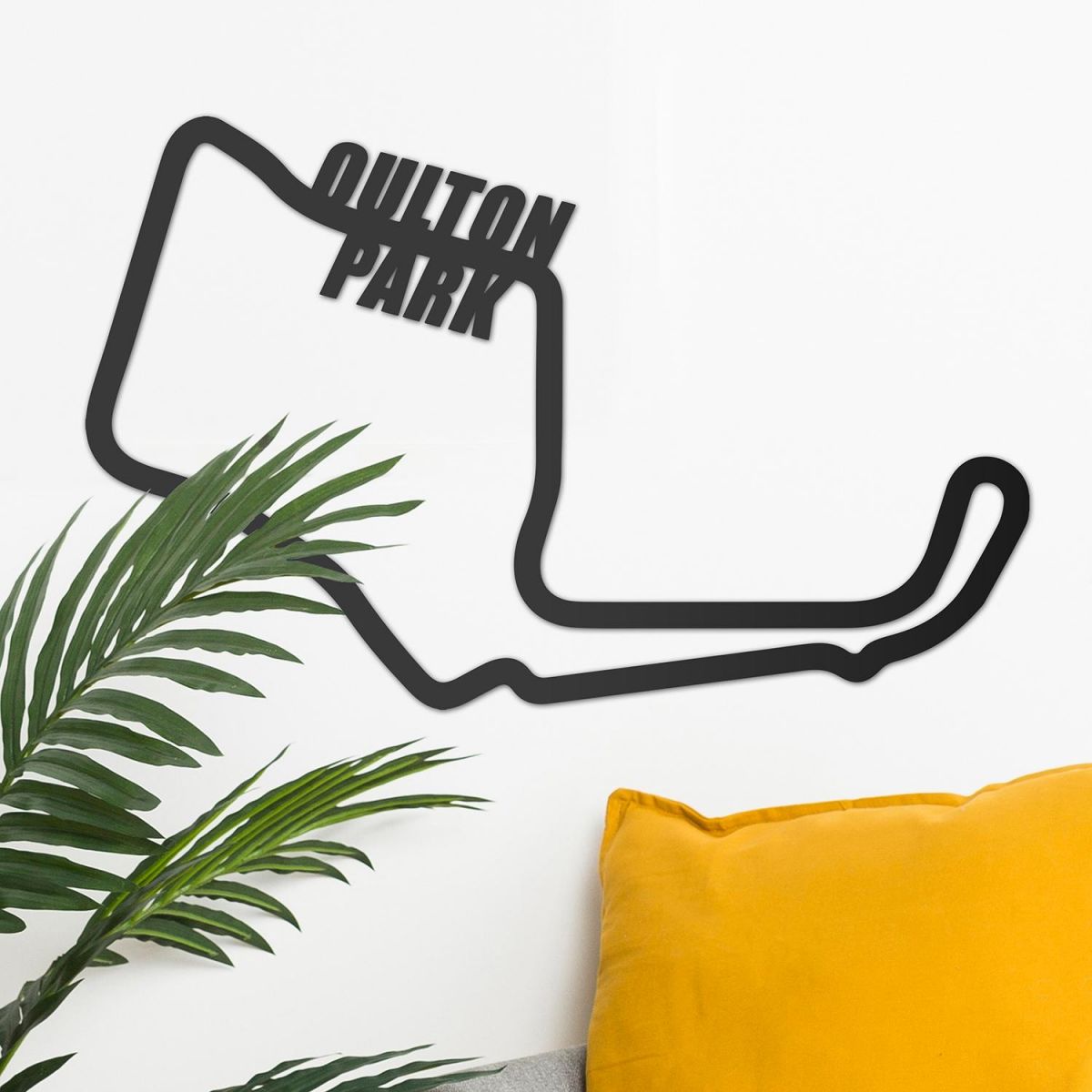 Oulton Park Motor Racing Circuit Wall Art on White Wall