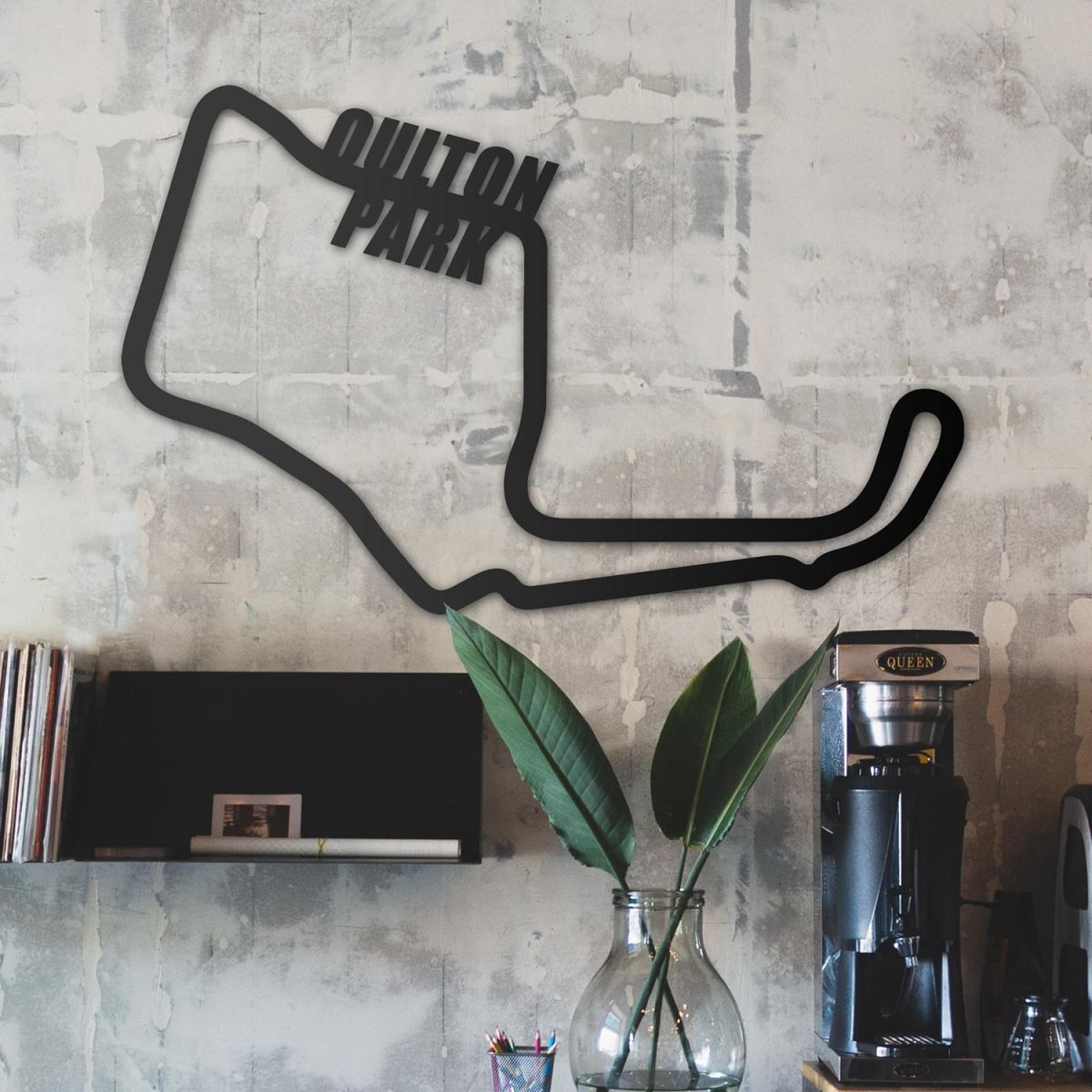 Oulton Park Racing Circuit Wall Art in Situ in a an Office