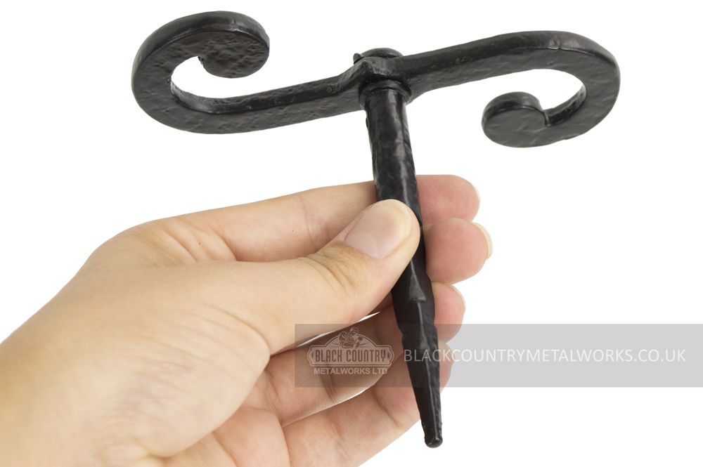 Pair of Black Iron Shutter Fasteners