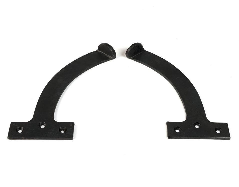 Close-Up of Pair of Steel Beeswax 7" Window Stays - 180mm