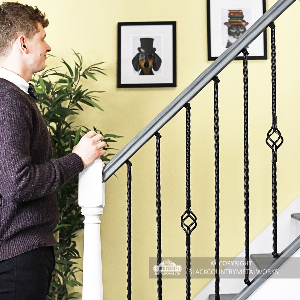Rope Twist & Single Basket Rope Twist Spindles to Scale