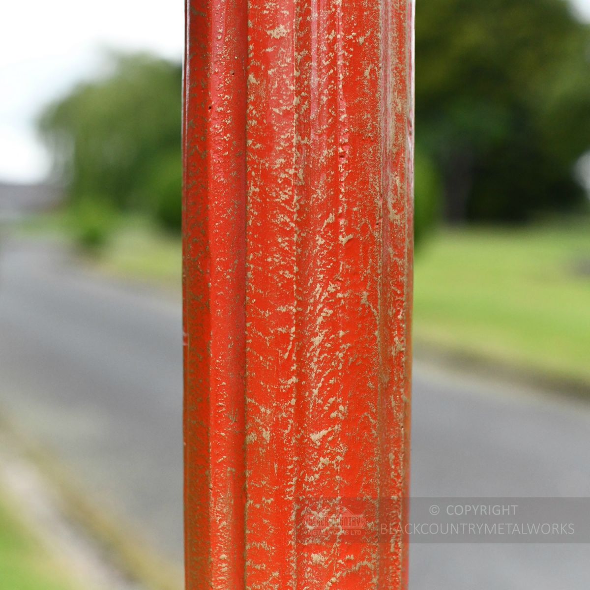 Period Lighting Column in vintage red